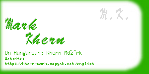 mark khern business card